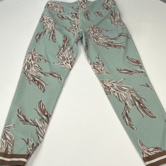Free People Movement Green Leaf Leggings , Size: L - Picture 3 of 5